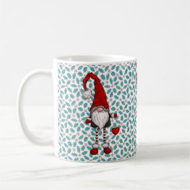 Jul Nordic Gnome Mistletoe Mönster Kaffemugg