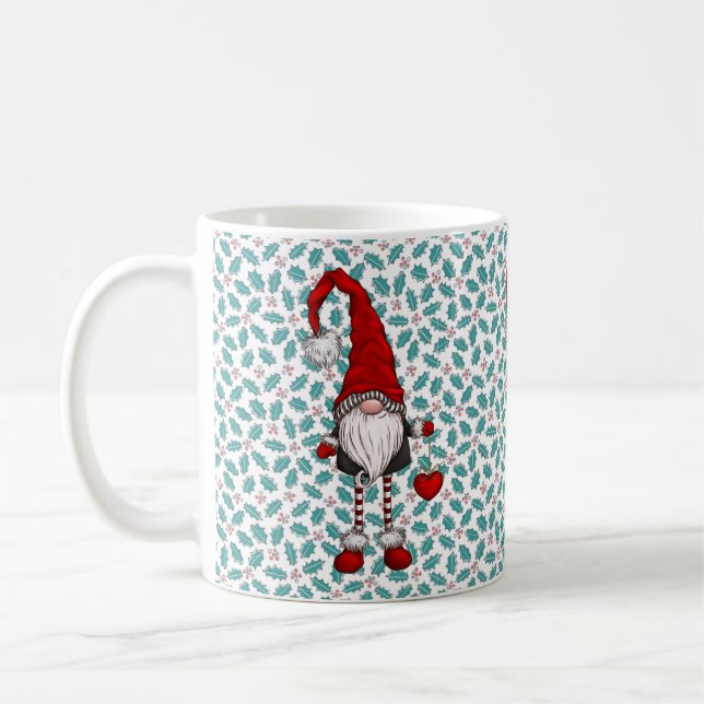 Jul Nordic Gnome Mistletoe Mönster Kaffemugg (Vänster)