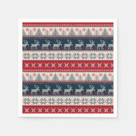 Jul Nordic Thated Ugly Sweater Mönster Hjort Pappersservett