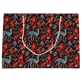 Jul Nordiska Mönster Hjort, kanin, rödfåglar