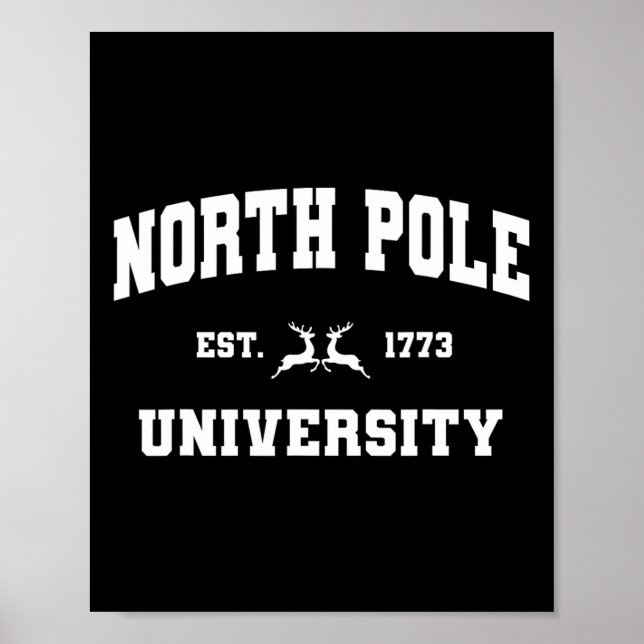 Jul North Pole Universiteten Santa Workshop Elv Poster (Framsidan)