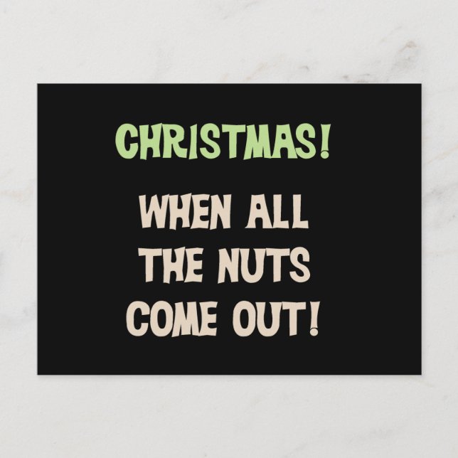 Jul Nöt Tshirts och gåvor Helg Vykort (Framsida)