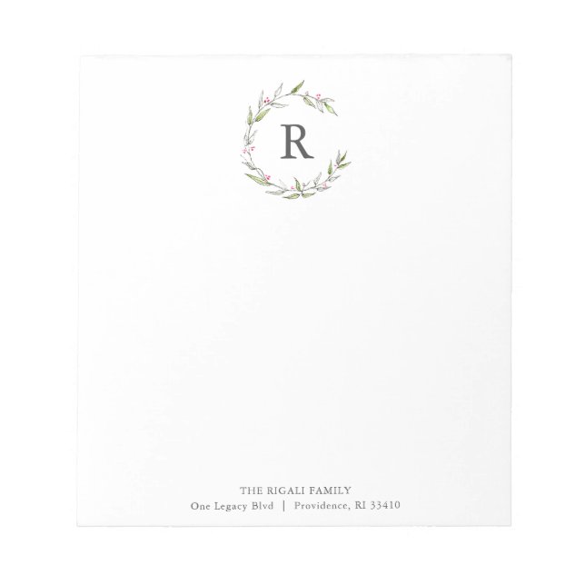 Jul Notepad Monogram Anteckningsblock (Framsida)