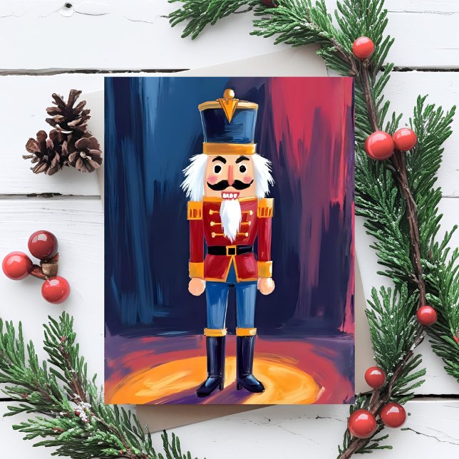 Jul Nötknäckare | God Jul Vattenfärg Julkort (Skapare uppladdad)