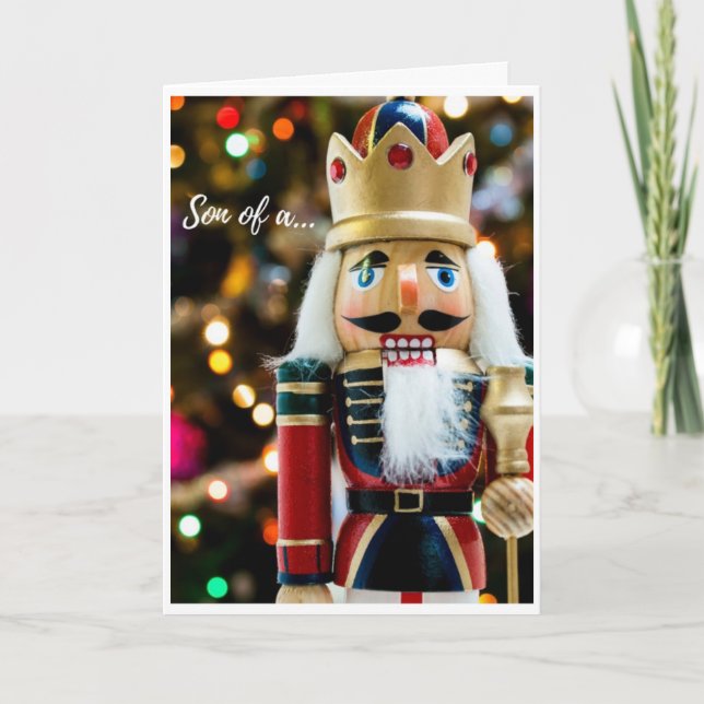 Jul - nötknäppare helgkort (Framsida)