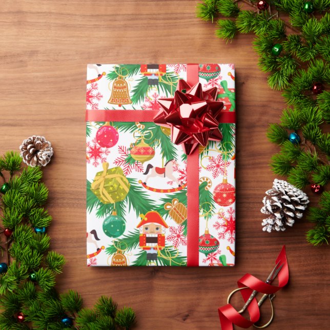 Jul Nötknäppare Leksakssoldater Gunghäst Presentpapper (Julgåva)