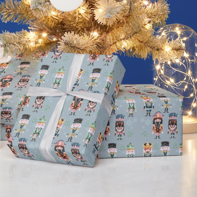 Jul Nötknäppare Leksakssoldater Mjuk Blå Presentpapper (Helgdagar)
