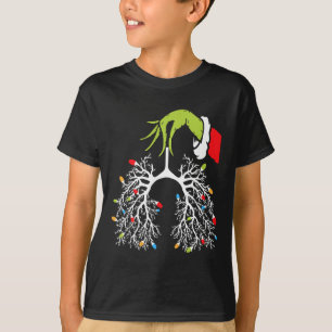 Jul Nurse Lung Julafton Ljus Funny Pulmonologi T Shirt