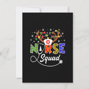Jul Nurse Squad Julafton Deco Ljus Nurse Kvinnor Inbjudningar