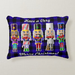 Jul Nutcrackackar med Little Red Lastbilar Prydnadskudde