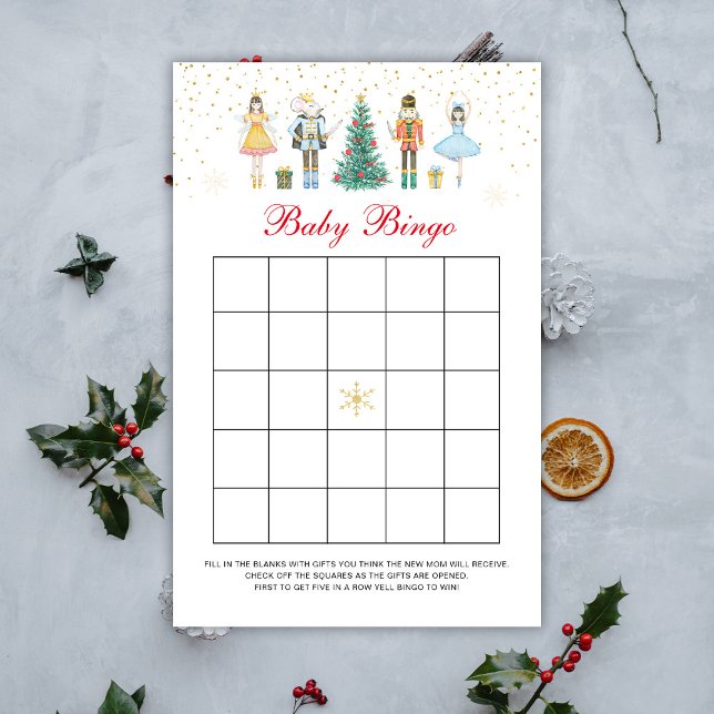 Jul Nutcracker Baby Bingo Game (Skapare uppladdad)