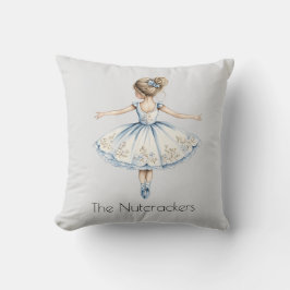 Jul Nutcracker Ballerina Watercolor Kudde