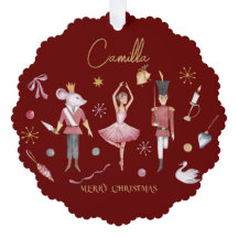 Jul Nutcracker Ballerina Whimsical Kids Namn