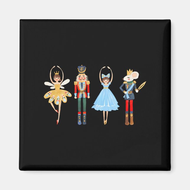 Jul Nutcracker Ballet Cute Julafton Gifts for Wo Magnet (Framsidan)
