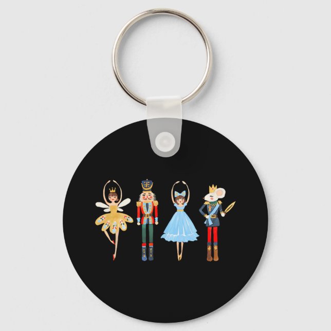Jul Nutcracker Ballet Cute Julafton Gifts for Wo Nyckelring (Framsida)
