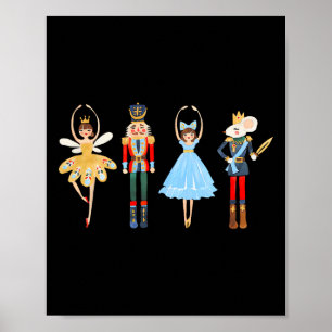 Jul Nutcracker Ballet Cute Julafton Gifts for Wo Poster
