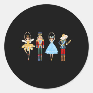 Jul Nutcracker Ballet Cute Julafton Gifts for Wo Runt Klistermärke