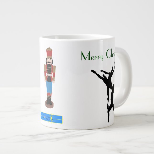 Jul Nutcracker Ballet Mugg Jumbo Mugg (Framsida höger)