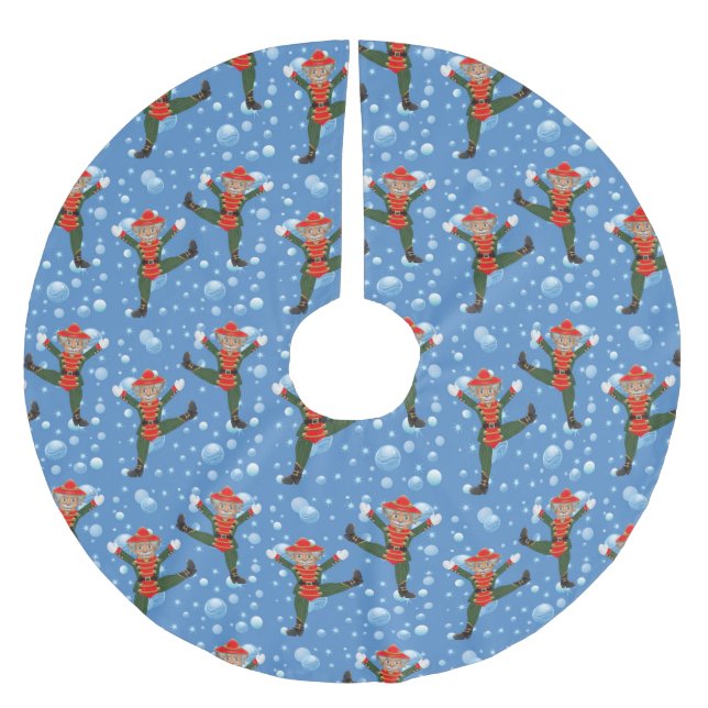 Jul Nutcracker Ballet Soldier Träd Skirt Julgransmatta Borstad Polyester (Framsidan)