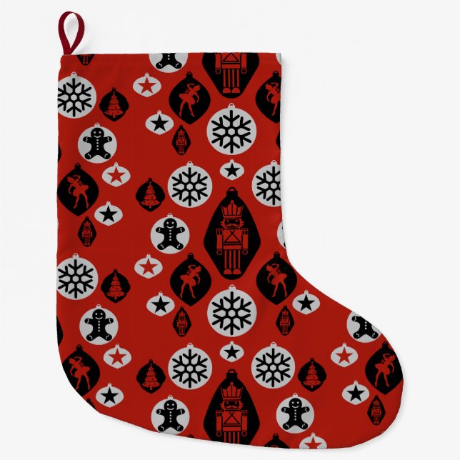 Jul Nutcracker Baubles Stor Julstrumpa (Framsidan)