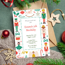 Jul Nutcracker Birthday-inbjudan Inbjudningar