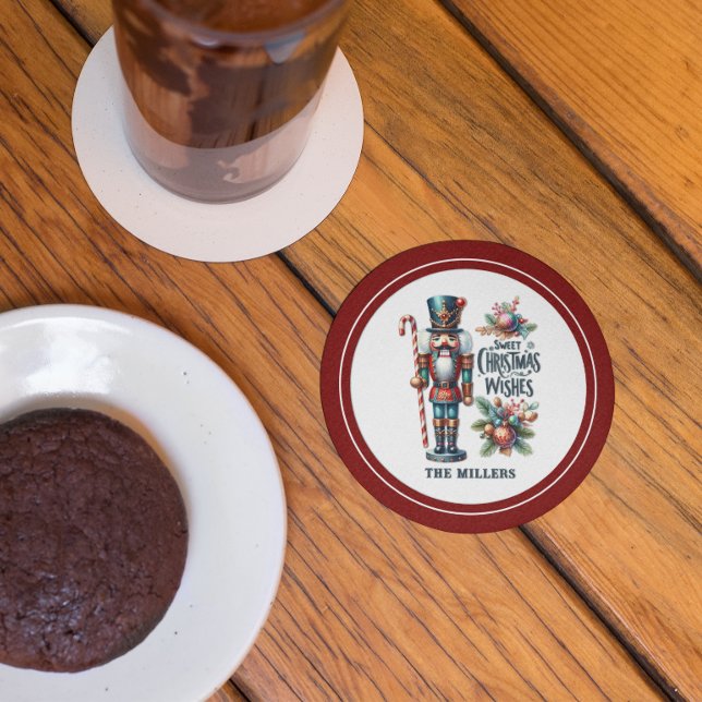 Jul Nutcracker Candy cane jul Önskemål Underlägg (Skapare uppladdad)