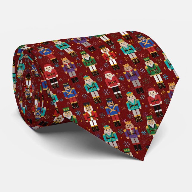 Jul Nutcracker Helgdag Mönster Neck Tie Slips (Rullad)