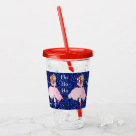 Jul Nutcracker Lt Brwn Hair Acrylic Tumbler Take Away Mugg