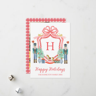 Jul Nutcracker Monogram Photo Julkort