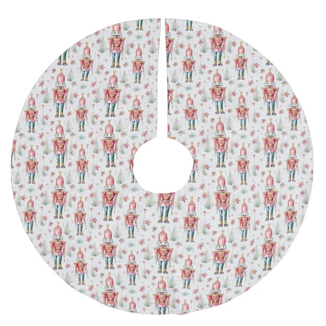 Jul Nutcracker Mönster Julgransmatta Borstad Polyester (Framsidan)