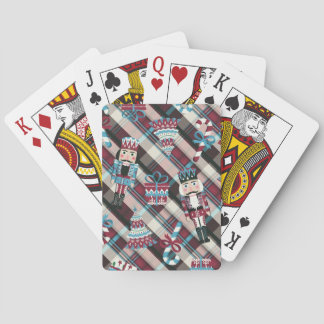 Jul Nutcracker Play Blue Burgundy Spelkort