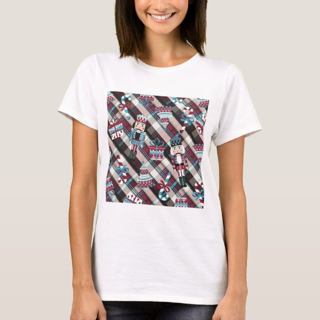 Jul Nutcracker Play Blue Burgundy T-shirt (Framsida)