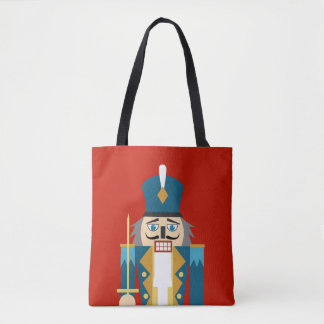 Jul Nutcracker Red Background Pillow Fodral Tygkasse