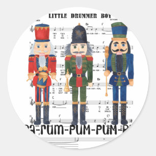 Jul Nutcracker Runt Klistermärke