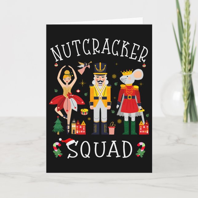 Jul Nutcracker Squad Byllet Dance Women Kids Kort (Framsida)