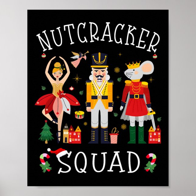 Jul Nutcracker Squad Byllet Dance Women Kids Poster (Framsidan)