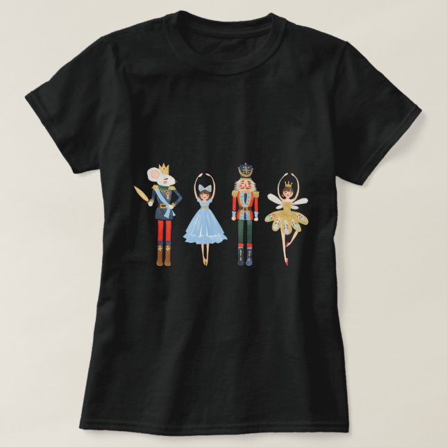 Jul Nutcracker Sugar Plum Fairy God Jul Sw T Shirt (Design framsida)