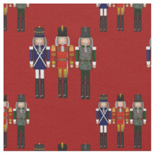 Jul Nutcracker Trio Red-Fabric Tyg
