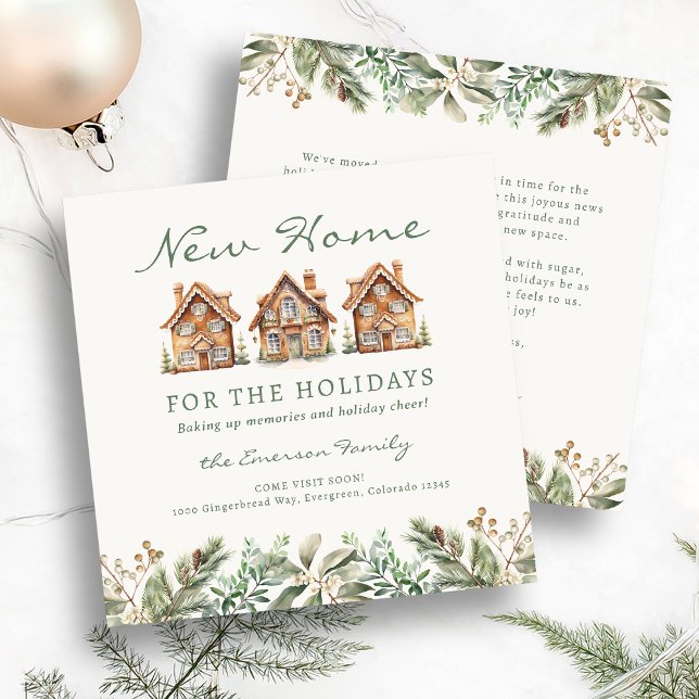 Jul Ny Hem För Semestern Kort (Christmas New Home For The Holidays Card
)