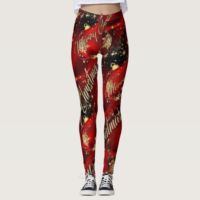 Jul/nya år partydamasker leggings (Framsida)