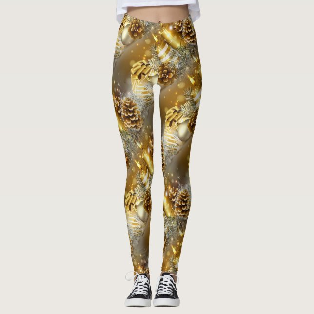 Jul/nya år partyLeggins Leggings (Framsida)