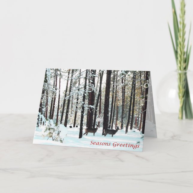 Jul, nyår, Helgdag - Hjort Helgkort (Framsida)