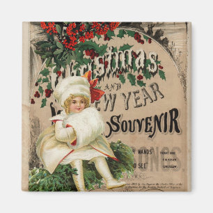 Jul - nyår: Poster av Souvenir Ephemera Magnet