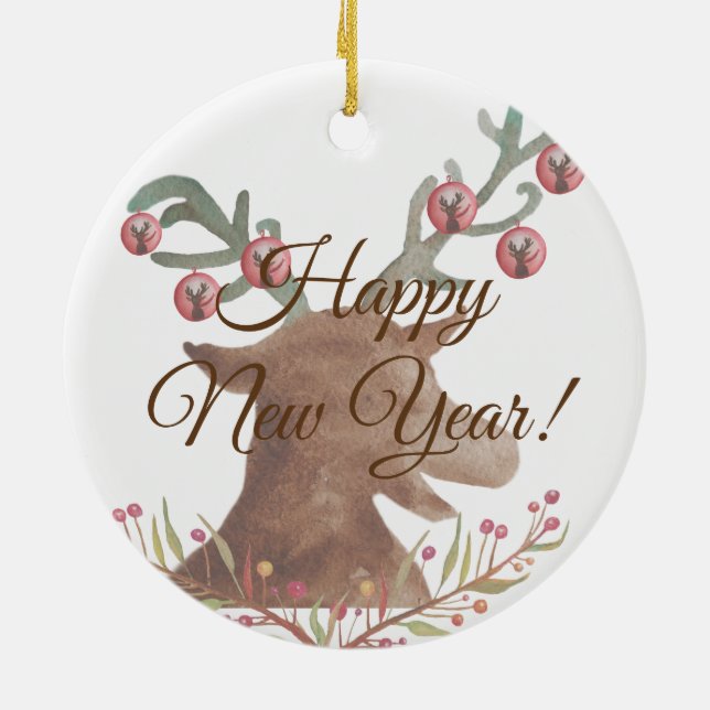 Jul, nyår Snöflingor Ornamet Julgransprydnad Keramik (Baksidan)