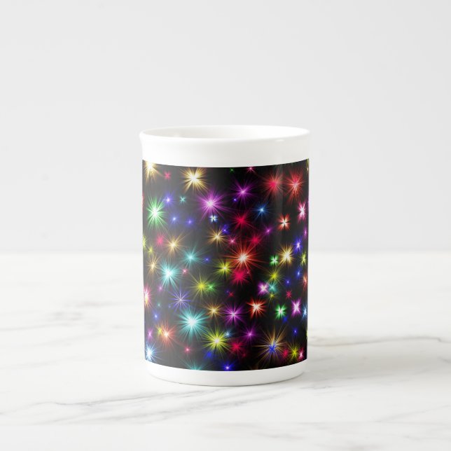 Jul, nyårsdagen färgad Ljus-27317 Benporslin Mugg (Framsidan)