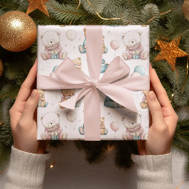 Jul Nyckfullt Teddybjörnar Presentpapper
