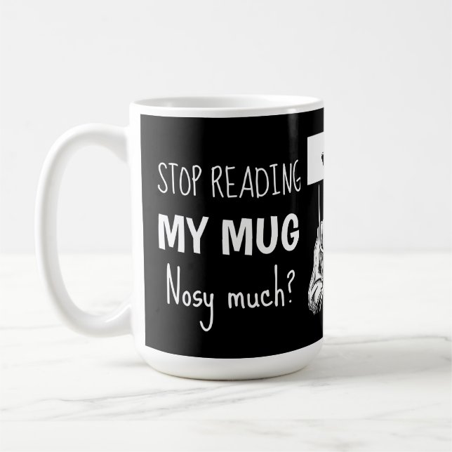 Jul Nyhet Mode SLUTA LÄS MIN MUG Kaffemugg (Vänster)