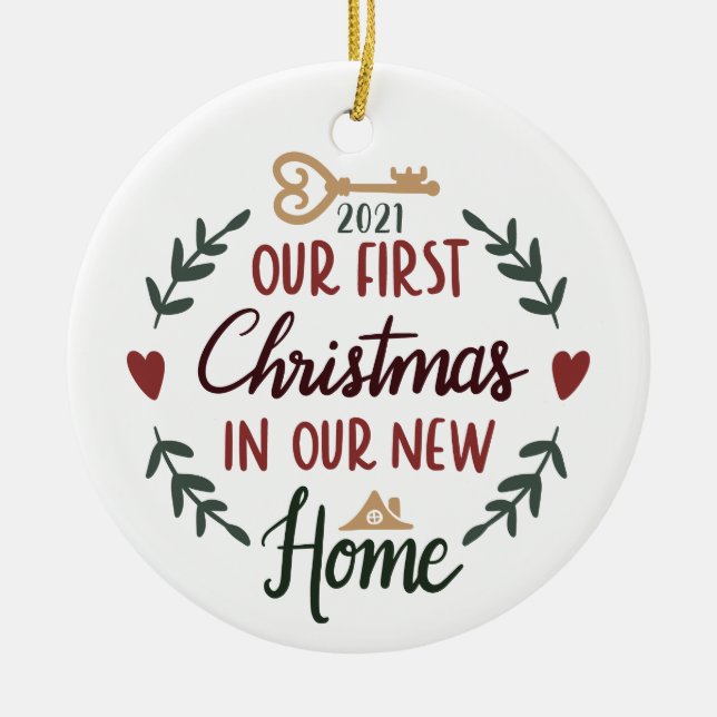 Jul - nytt hemornament julgransprydnad keramik (Framsidan)