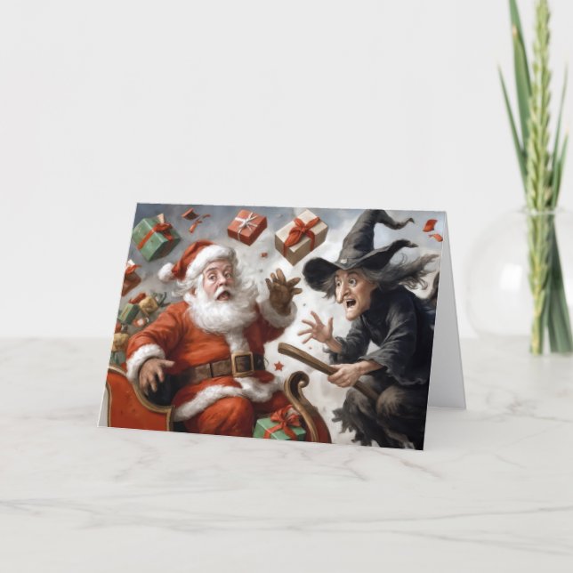 Jul- och Halloween-Helgdagarna Humor Kort (Framsida)