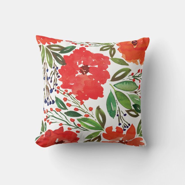 Jul- och handmålad fyllning kudde (Framsida)